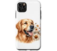Golden Retriever Acquerello Sorridente Amante Cane Art Beige Custodia per iPhone 11 Pro Max