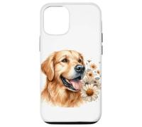 Golden Retriever Acquerello Sorridente Amante Cane Art Beige Custodia per iPhone 12/12 Pro