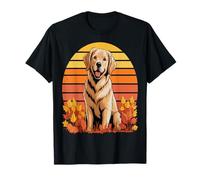 Golden Retriever Autunno Autunno Amante dei Cani Foglie Maglietta
