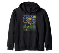 Golden Retriever Badminton Player, Decorazione per Cani Felpa con Cappuccio
