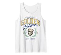 Golden Retriever Bianco Pelo Chiaro Paninaro Preppy Classico Canotta