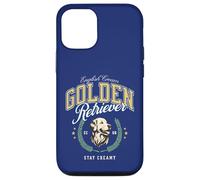 Golden Retriever Bianco Pelo Chiaro Paninaro Preppy Classico Custodia per iPhone 12/12 Pro