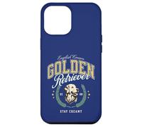 Golden Retriever Bianco Pelo Chiaro Paninaro Preppy Classico Custodia per iPhone 12 Pro Max