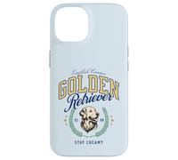 Golden Retriever Bianco Pelo Chiaro Paninaro Preppy Classico Custodia per iPhone 14