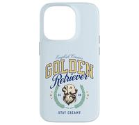 Golden Retriever Bianco Pelo Chiaro Paninaro Preppy Classico Custodia per iPhone 14 Pro