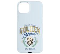 Golden Retriever Bianco Pelo Chiaro Paninaro Preppy Classico Custodia per iPhone 15 Plus