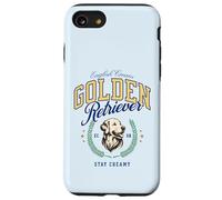 Golden Retriever Bianco Pelo Chiaro Paninaro Preppy Classico Custodia per iPhone SE (2020) / 7/8