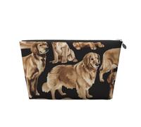 Golden Retriever, Borsa da toilette Borsa per trucco Borsa per cosmetici Borsa da toilette da viaggio portatile