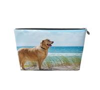 Golden retriever, Borsa da toilette Borsa per trucco Borsa per cosmetici Borsa da toilette da viaggio portatile