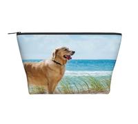 Golden retriever, Borsa da toilette Borsa per trucco Borsa per cosmetici Borsa da toilette da viaggio portatile