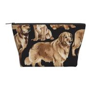 Golden Retriever, Borsa da toilette Borsa per trucco Borsa per cosmetici Borsa da toilette da viaggio portatile