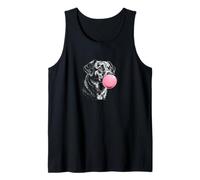 Golden Retriever Bubble Gum, simpatico cane hipster nero Canotta