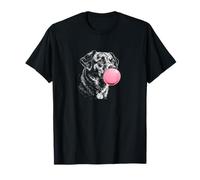 Golden Retriever Bubble Gum, simpatico cane hipster nero Maglietta