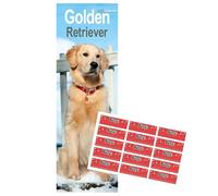Golden Retriever - Calendario sottile 2026, motivo: razza di cani e gatti, 12 mesi, con adesivi organizzativi