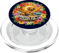 Golden Retriever cane surfing spiaggia tramonto vacanza PopSockets PopGrip per MagSafe