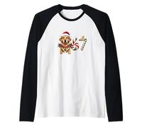 Golden Retriever Christmas t-Shirt 67 Felpa con Cappuccio Maglia con Maniche Raglan
