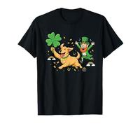 Golden Retriever Clover St Patricks Day Donna Uomo Bambini Maglietta