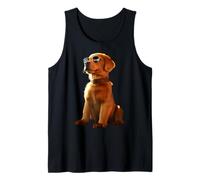Golden Retriever con Occhiali da Sole Amo i Cani Canotta