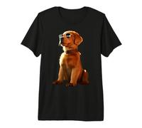 Golden Retriever con Occhiali da Sole Amo i Cani Maglietta Premium