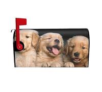 Golden Retriever - Copertura magnetica per cassetta delle lettere con cani, cuccioli e animali domestici, impermeabile, decorazione natalizia per esterni