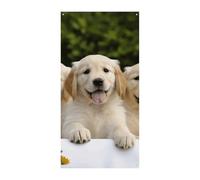 Golden Retriever Cuccioli Copertura per porta primavera estate da appendere bandiera portico cartello all'aperto stagionale vacanza cortile decorazione per porta d'ingresso e portico