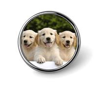 Golden Retriever Cuccioli Distintivo Rotondo Carino Smalto Spilla Spilla Spilla Personalizzata Abbigliamento Decorazione Unisex Badge Holder Cappelli Borse Camicie Decor