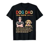 Golden Retriever Dog Dad Definition Funny Fathers Day Maglietta