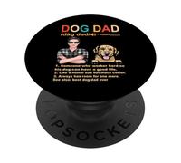 Golden Retriever Dog Dad Definition Funny Fathers Day PopSockets PopGrip Adesivo