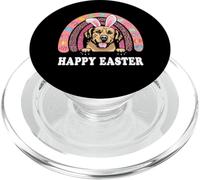 Golden Retriever Dog Easter Bunny Eggs Hunting Boho Rainbow PopSockets PopGrip per MagSafe