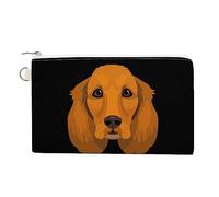 Golden Retriever Dog Face Custom Canvas Coin Purse Cambiare Portafoglio Borsa Piccolo Trucco Borse per Uomo Donna 19,1 X 11,7 cm, Stile:, Taglia unica, MHXYZHW