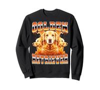 Golden Retriever Dog Flames Bootleg stile anni '90 Felpa