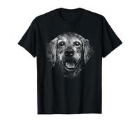 Golden, Retriever Dog Portrait Monochrome Minimalist Maglietta