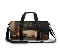 Golden Retriever Dog Sleeping Christmas Tree Travel Gym Bag per donne uomini borsa cilindrica borsone sport allenamento borsa con tracolla