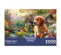 Golden Retriever Dynamic Jigsaw Puzzles for Adults Offering 1000 Advanced And Challenging Puzzle Games Designed for Both Women And Men - These High-Engagement Jigsaw Puzzles Are Adul