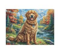 Golden Retriever Fall Forest Puzzle 500 Pezzi Rompicapo Relax Adulti Premium Pressione Ridotta Dopo Il Lavoro Sfida Educativa Idea Regalo Festa Aziendale 500 PCS