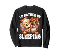 Golden Retriever Fall Saying Lab Dad ID Rather Be Sleeping Felpa