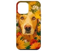 Golden Retriever Floral Art - Design colorato per amanti dei cani Custodia per iPhone 12 Pro Max
