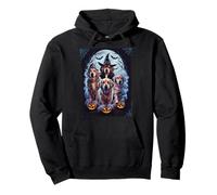 Golden Retriever Ghost Dog Halloween Golden Retriever Witch Felpa con Cappuccio