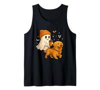 Golden Retriever Halloween Ghost Walking Golden Dog Canotta