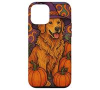 Golden Retriever Halloween Witch Pumpkin Patch Magic Custodia per iPhone 12 mini