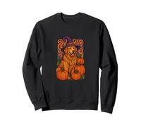 Golden Retriever Halloween Witch Pumpkin Patch Magic Felpa