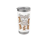 Golden Retriever in giro con i migliori amici Spiderweb Spider Bicchiere termico in acciaio inox doppia parete