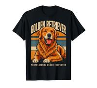 Golden Retriever Ispettore Professionale Spiaggia Maglietta