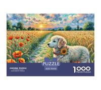 Golden Retriever Jigsaw Puzzle Impossibili 1000 Pezzi Petdog Decorazione Per La Casa. Rilassamento E Intelligence Per Adulti E Ragazzi Da 14 Anni 70x50cm/1000pcs
