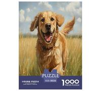 Golden Retriever Jigsaw Puzzle Impossibili 1000Pcs Decorazione Per La Casa. Giochi Rilassamento E Intelligence Per Adulti E Bambini Da 12 Anni 38x26cm/1000pcs