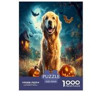 Golden Retriever Jigsaw Puzzle Impossible 1000Pcs Decorazione Per La Casa. Rilassamento E Intelligence Per Adulti E Ragazzi Da 14 Anni 70x50cm/1000pcs
