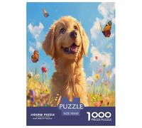 Golden Retriever Jigsaw Puzzle Impossible 1000Pcs Decorazione Per La Casa. Rilassamento E Intelligence Per Adulti E Bambini Da 12 Anni 70x50cm/1000pcs
