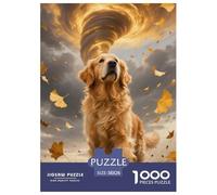 Golden Retriever Jigsaw Puzzle Impossible 1000Pcs Decorazione Per La Casa. Rilassamento E Intelligence Per Adulti E Ragazzi Da 14 Anni 38x26cm/1000pcs