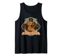 Golden Retriever Mamma Vintage William Morris Stile Canotta