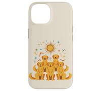 Golden Retriever Mid-Century Modern Retro Sunburst Custodia per iPhone 14